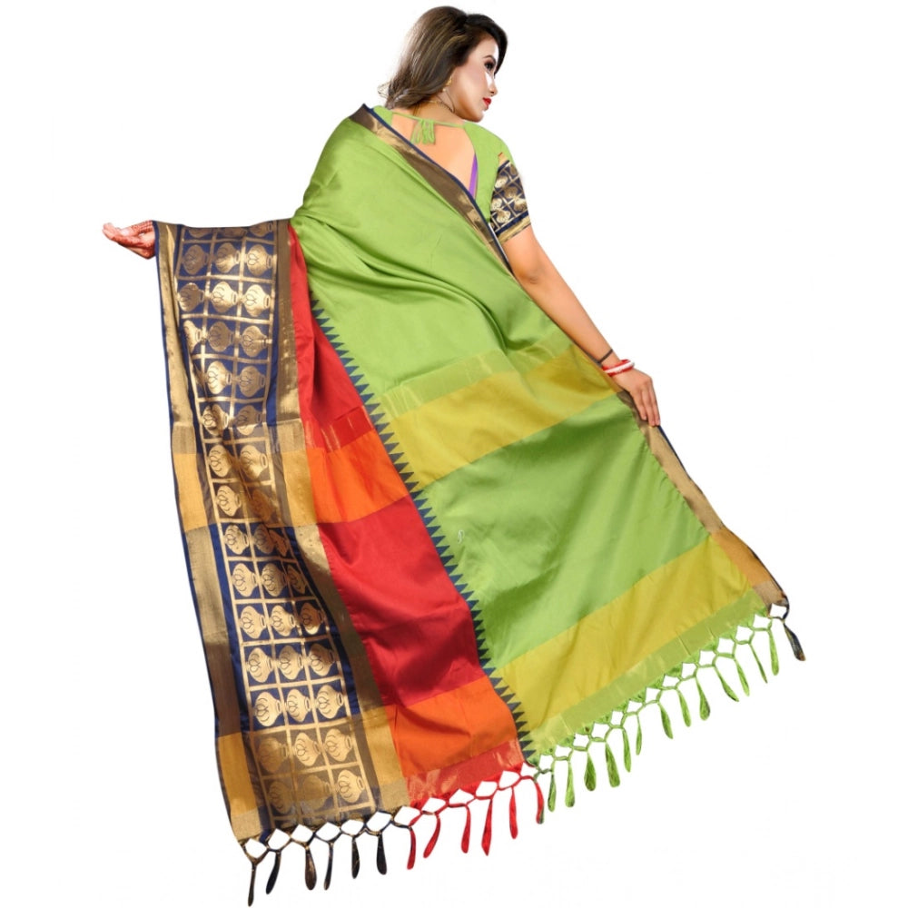 Ranili Jacquard Woven Saree With Unstitched Blouse 5.5mtr