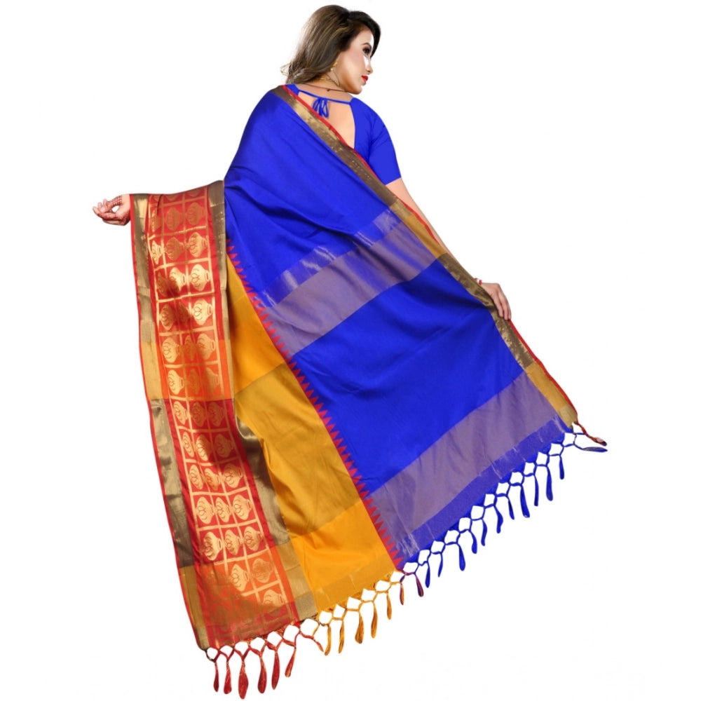 Ranili Jacquard Woven Saree With Unstitched Blouse 5.5mtr