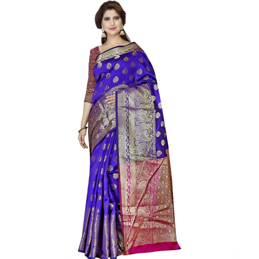Ranili Jacquard Woven Saree With Unstitched Blouse 5.5mtr