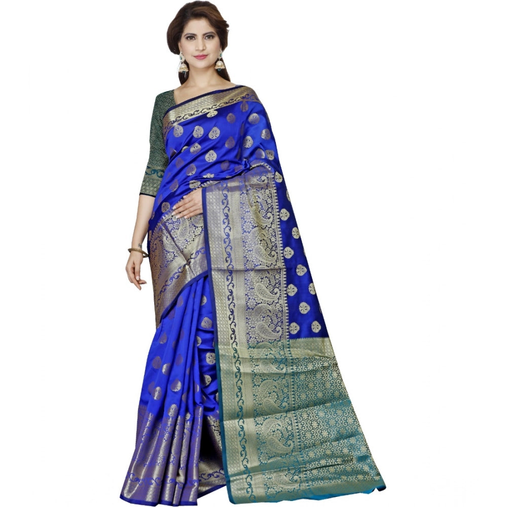 Ranili Jacquard Woven Saree With Unstitched Blouse 5.5mtr