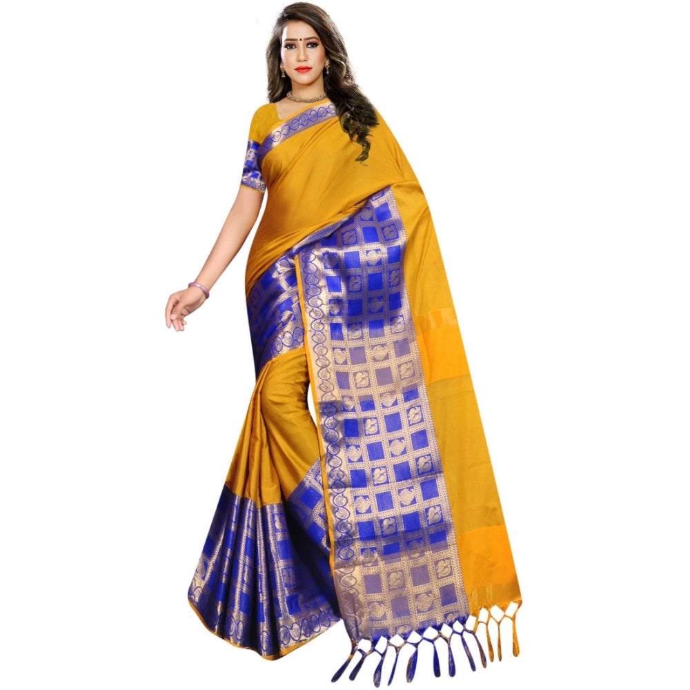 Ranili Jacquard Woven Saree With Unstitched Blouse 5.5mtr