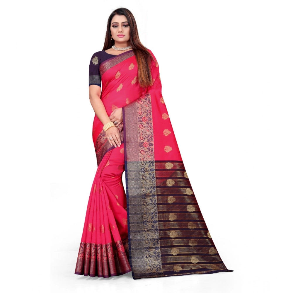 Ranili Silk Blend Woven Saree With Unstitched Blouse 5.5mtr