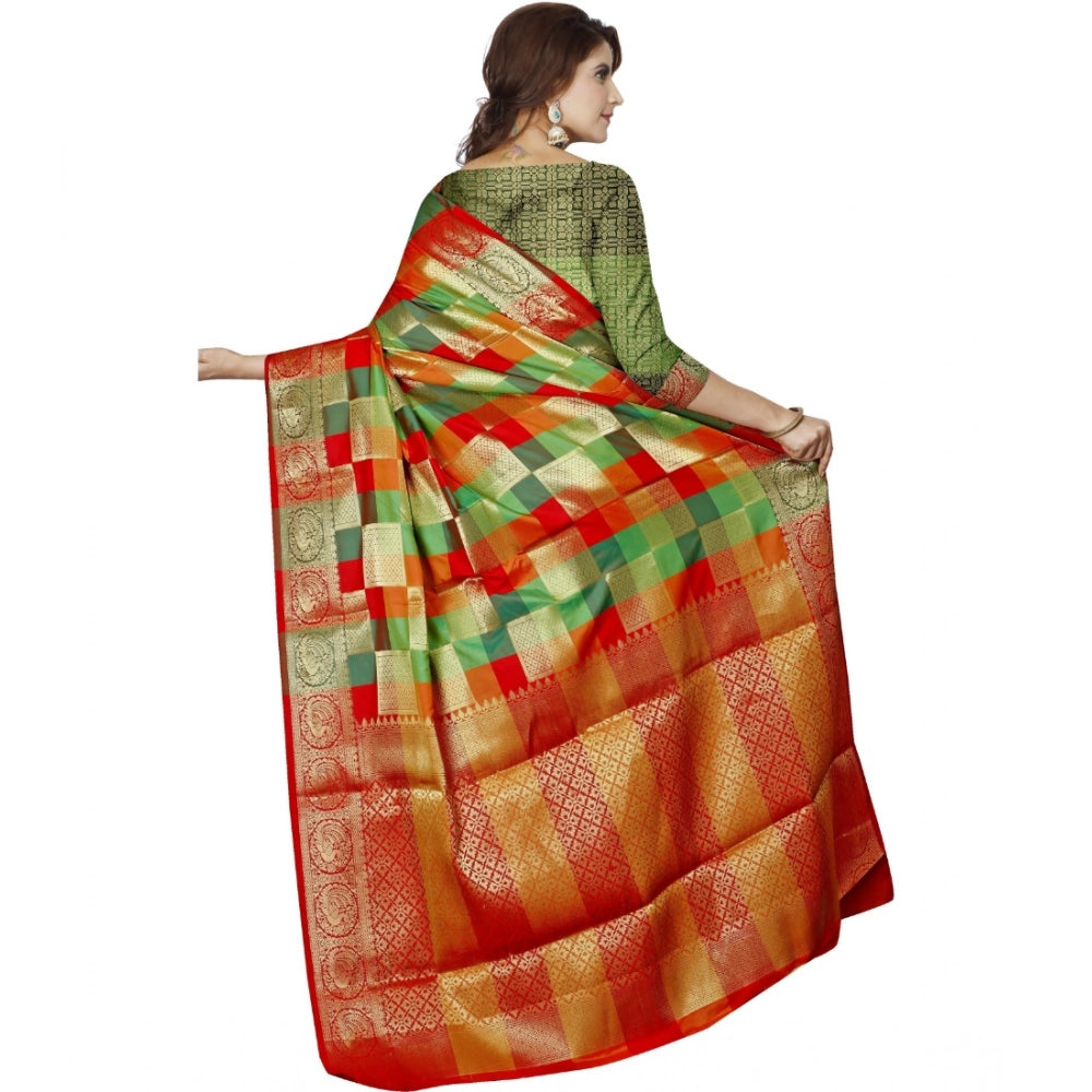 Ranili Jacquard Woven Saree With Unstitched Blouse 5.5mtr