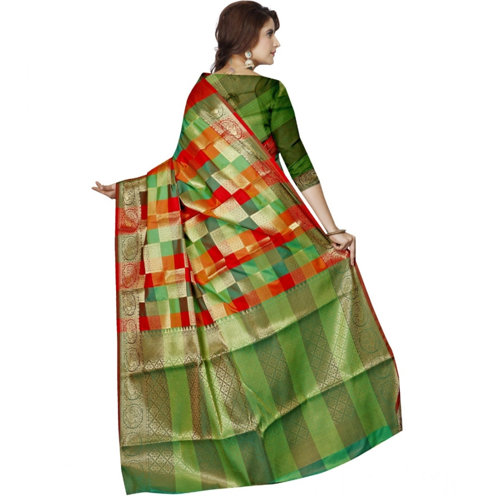 Ranili Jacquard Woven Saree With Unstitched Blouse 5.5mtr