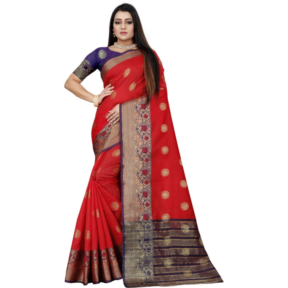 Ranili Silk Blend Woven Saree With Unstitched Blouse 5.5mtr