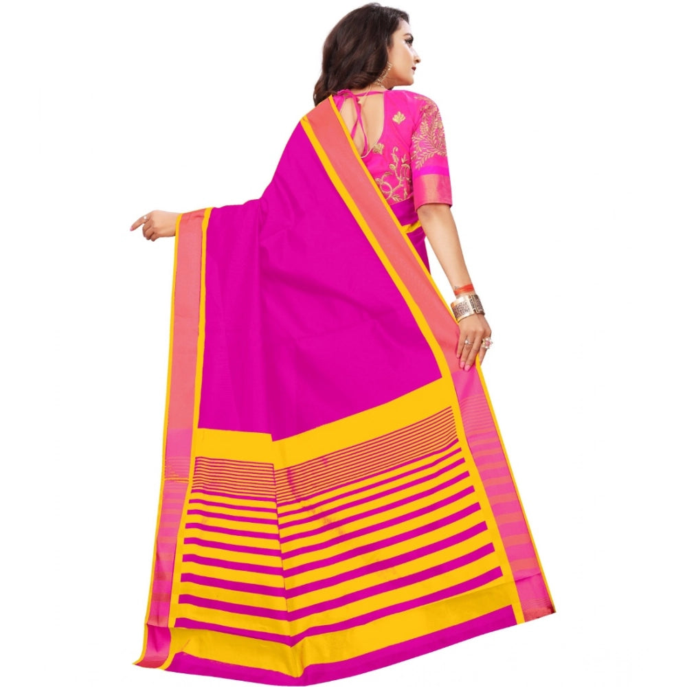 Ranili Jacquard Woven Saree With Unstitched Blouse 5.5mtr