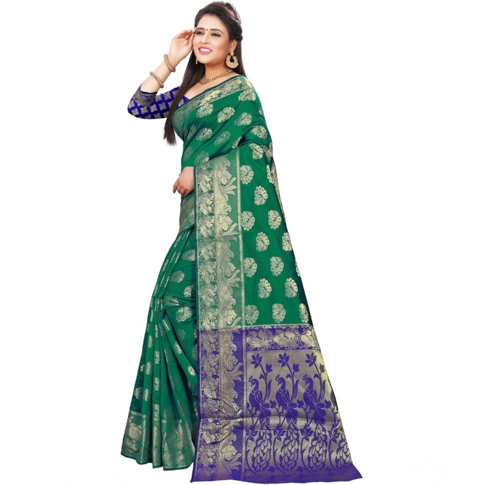 Ranili Jacquard Woven Saree With Unstitched Blouse 5.5mtr
