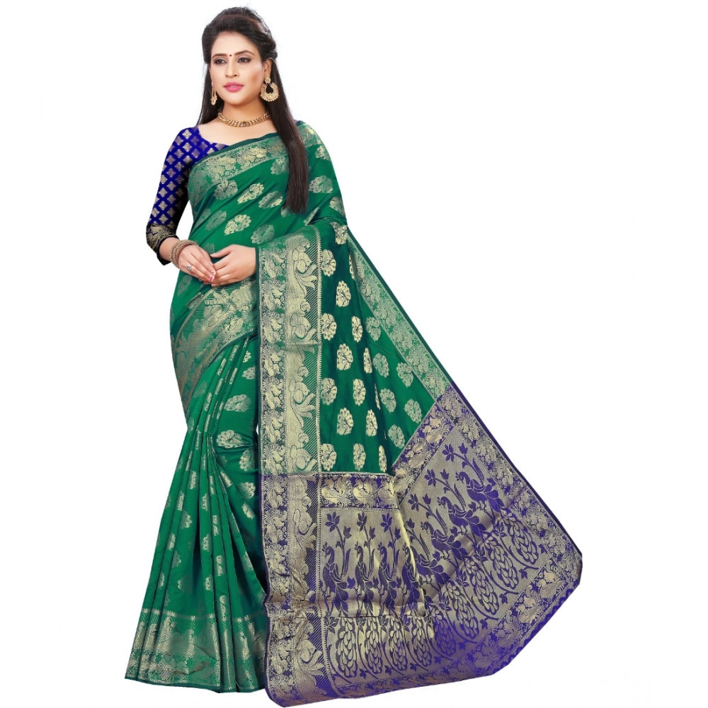 Ranili Jacquard Woven Saree With Unstitched Blouse 5.5mtr