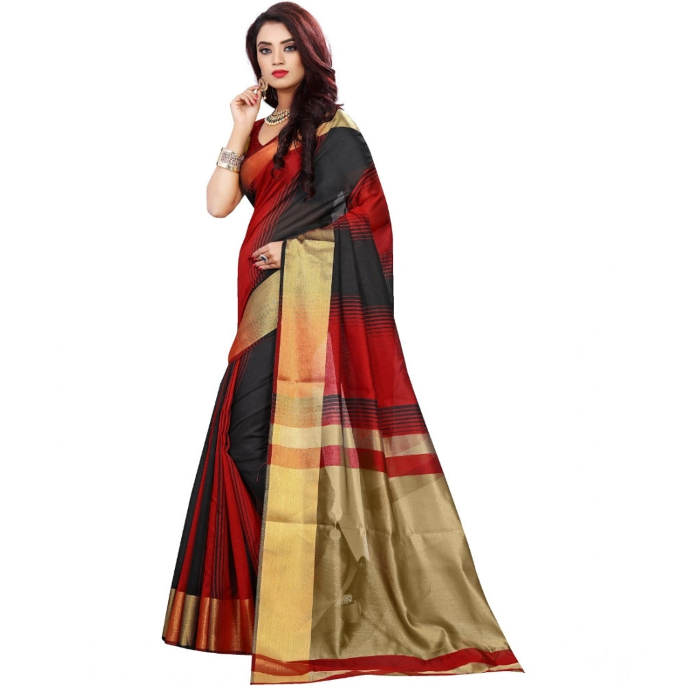 Ranili Jacquard Woven Saree With Unstitched Blouse 5.5mtr