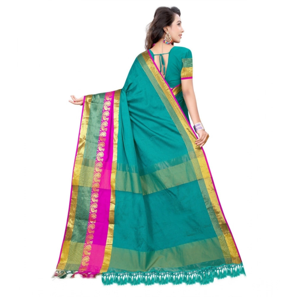Ranili Jacquard Woven Saree With Unstitched Blouse 5.5mtr