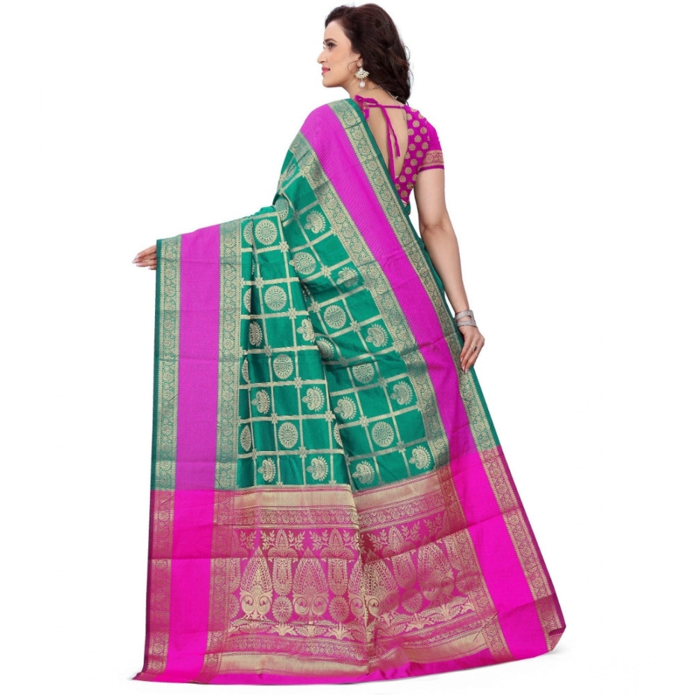 Ranili Jacquard Woven Saree With Unstitched Blouse 5.5mtr