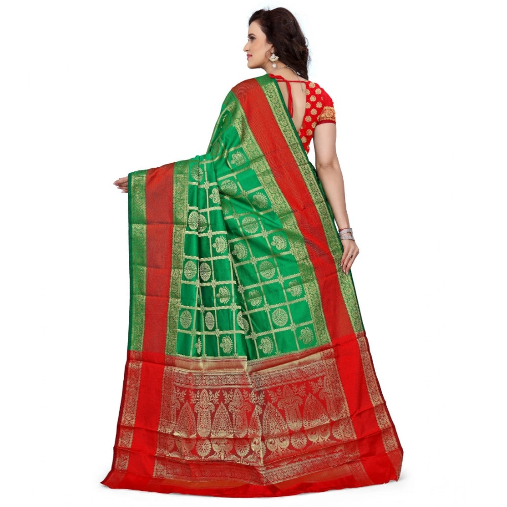 Ranili Jacquard Woven Saree With Unstitched Blouse 5.5mtr