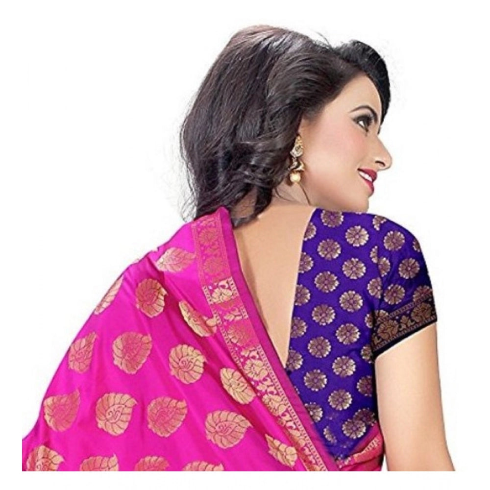 Ranili Jacquard Woven Saree With Unstitched Blouse 5.5mtr