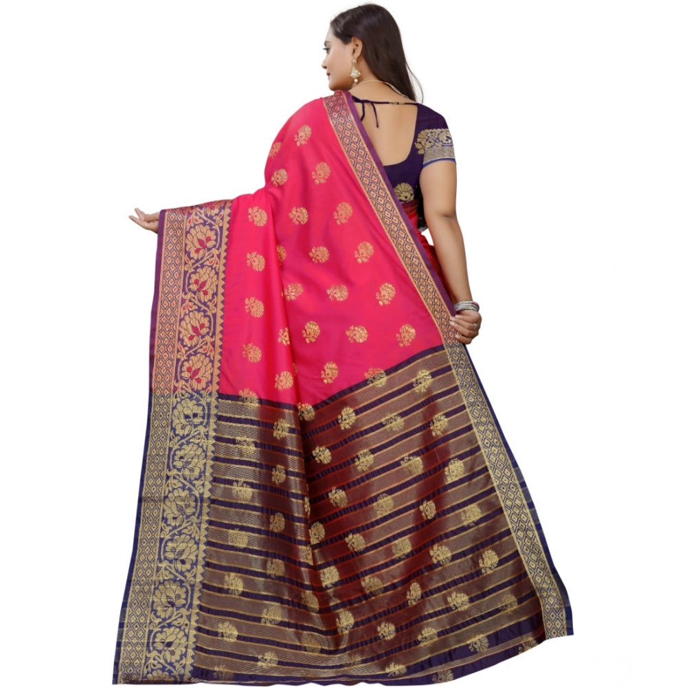 Ranili Silk Blend Woven Saree With Unstitched Blouse 5.5mtr