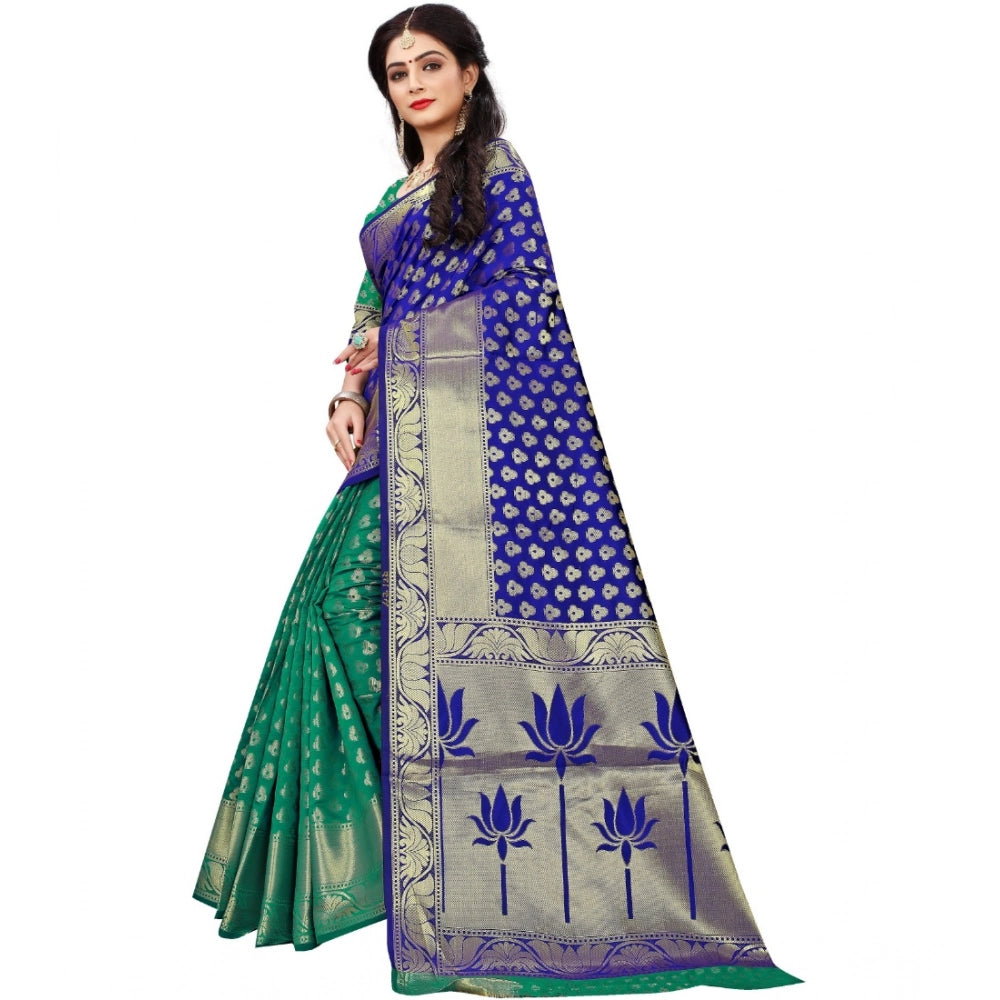 Ranili Jacquard Woven Saree With Unstitched Blouse 5.5mtr