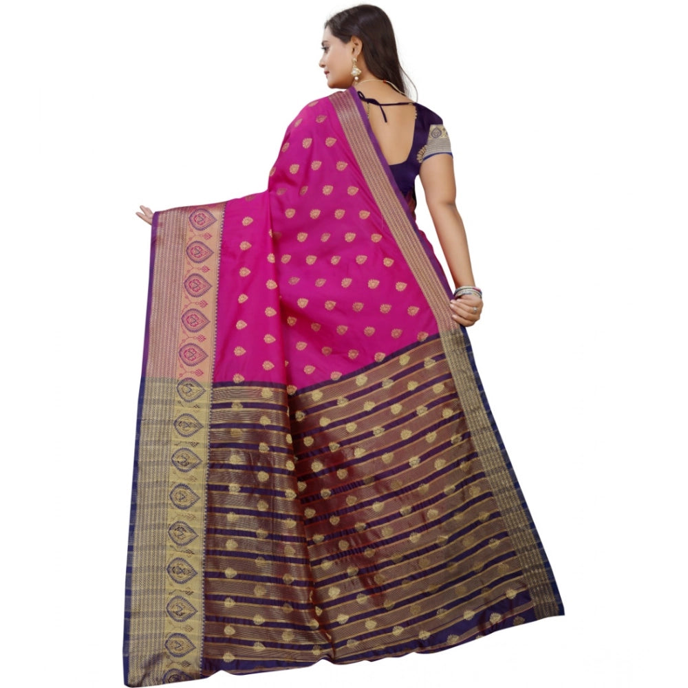 Ranili Silk Blend Woven Saree With Unstitched Blouse 5.5mtr