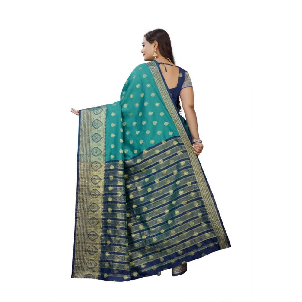 Ranili Silk Blend Woven Saree With Unstitched Blouse 5.5mtr