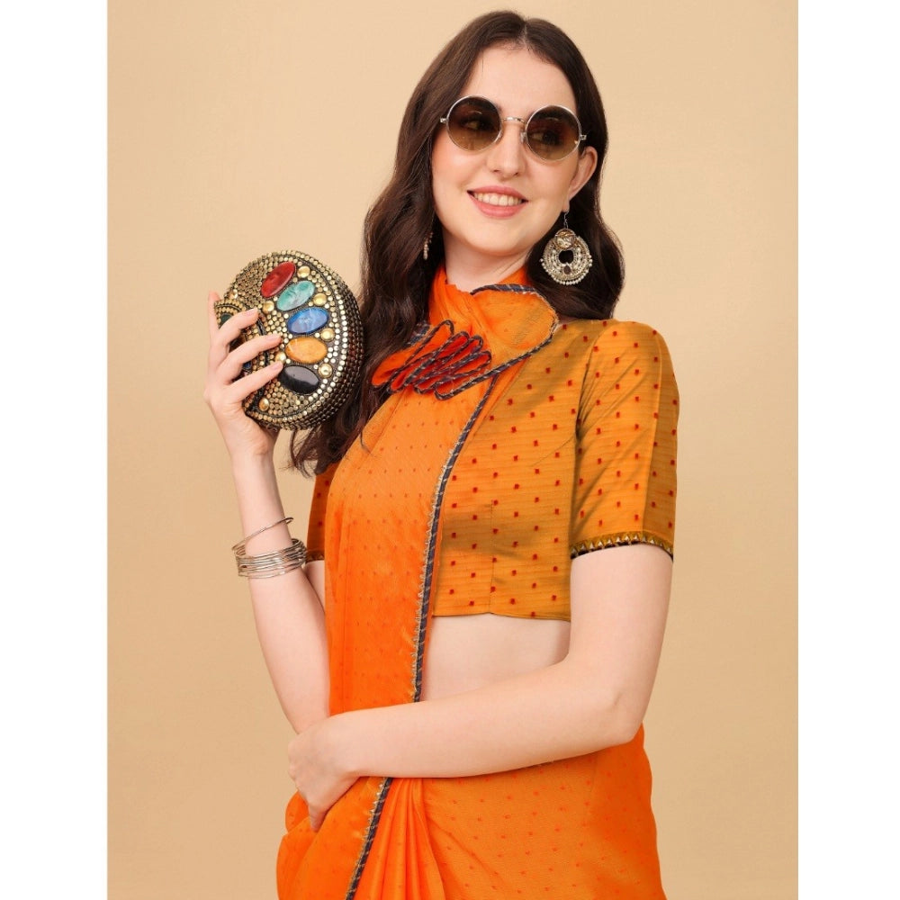 Ranili Silk Blend Embellished Saree With Unstitched Blouse 5.5mtr