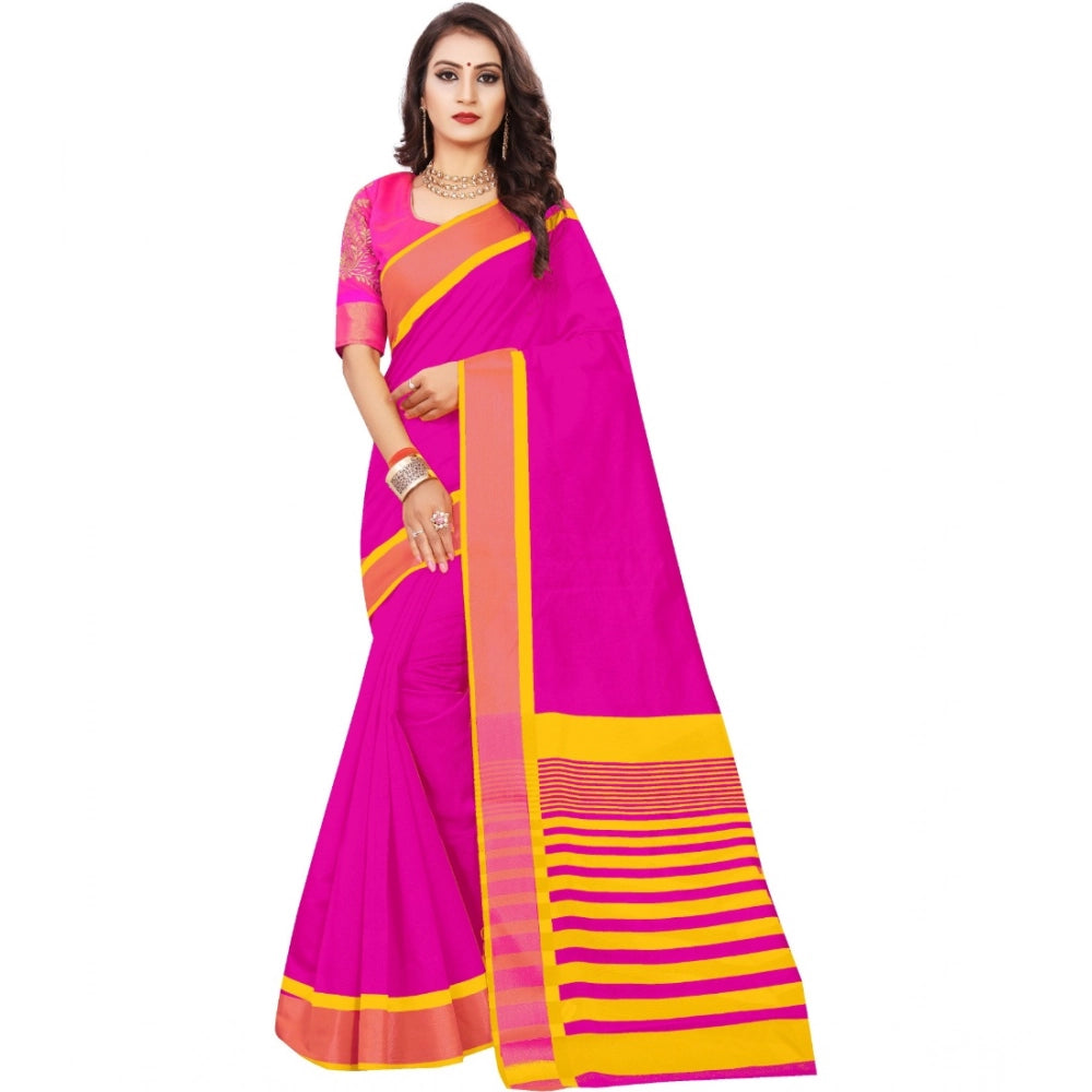 Ranili Jacquard Woven Saree With Unstitched Blouse 5.5mtr