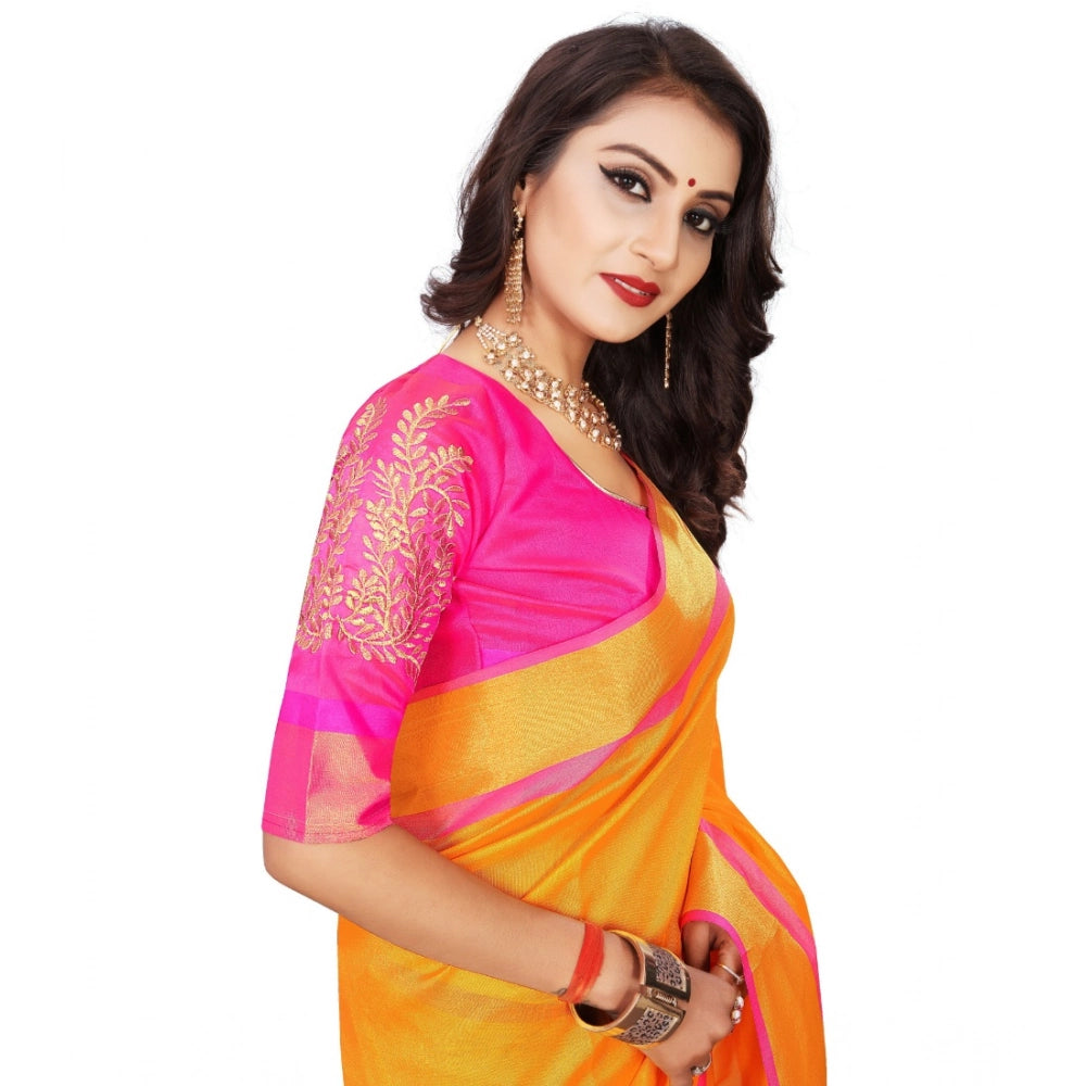 Ranili Jacquard Woven Saree With Unstitched Blouse 5.5mtr