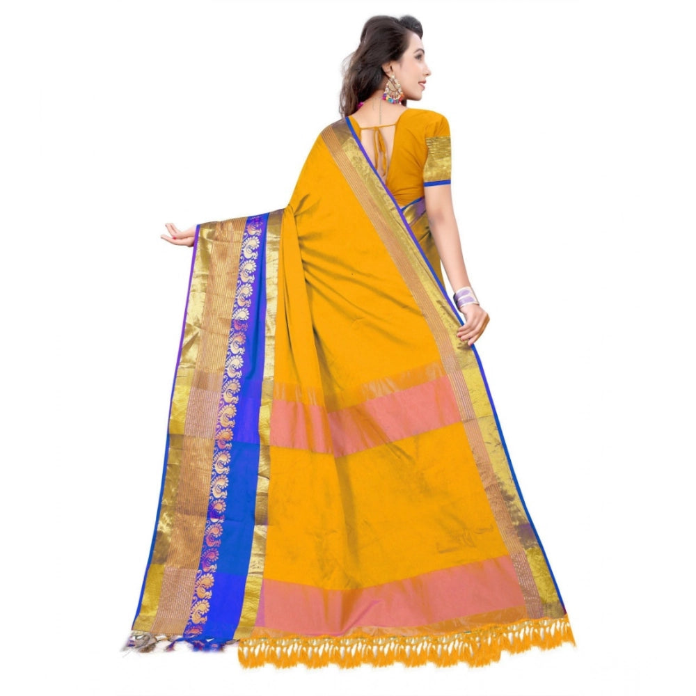 Ranili Jacquard Woven Saree With Unstitched Blouse 5.5mtr