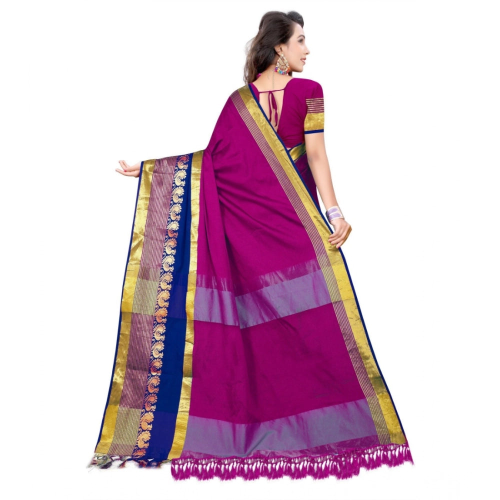 Ranili Jacquard Woven Saree With Unstitched Blouse 5.5mtr