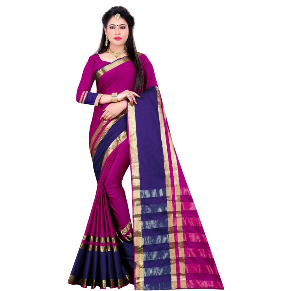 Ranili Jacquard Woven Saree With Unstitched Blouse 5.5mtr