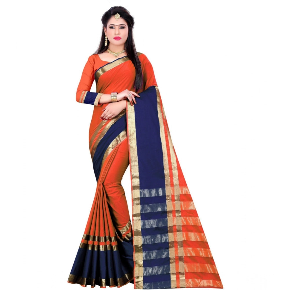 Ranili Jacquard Woven Saree With Unstitched Blouse 5.5mtr