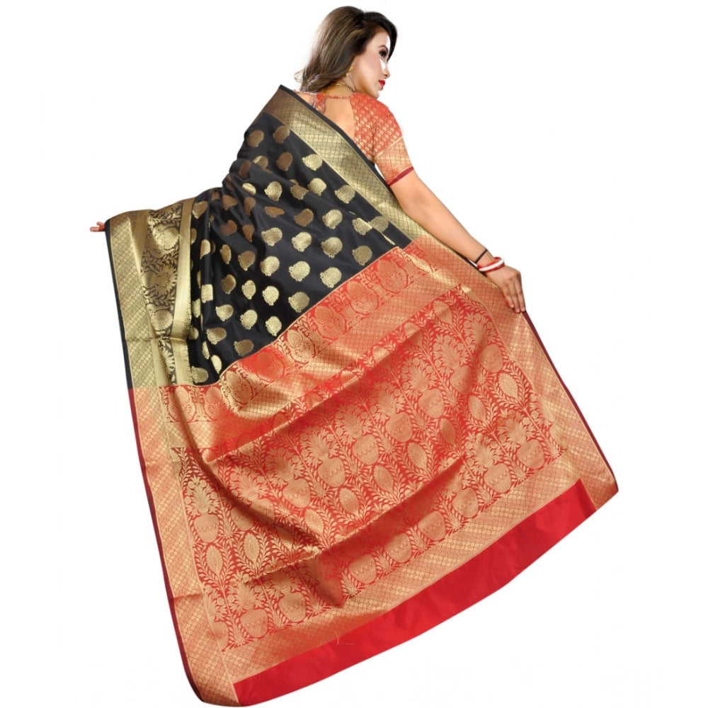 Ranili Jacquard Woven Saree With Unstitched Blouse 5.5mtr