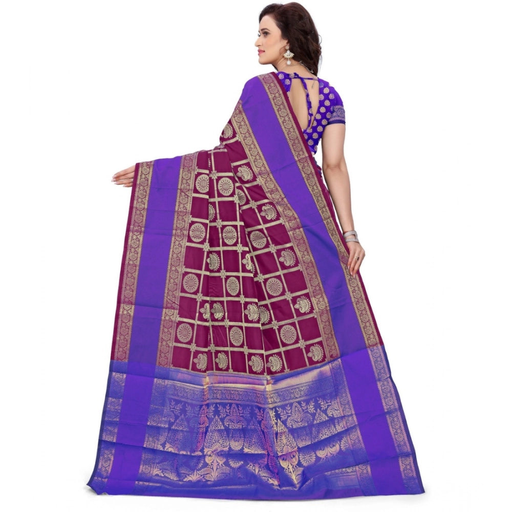 Ranili Jacquard Woven Saree With Unstitched Blouse 5.5mtr