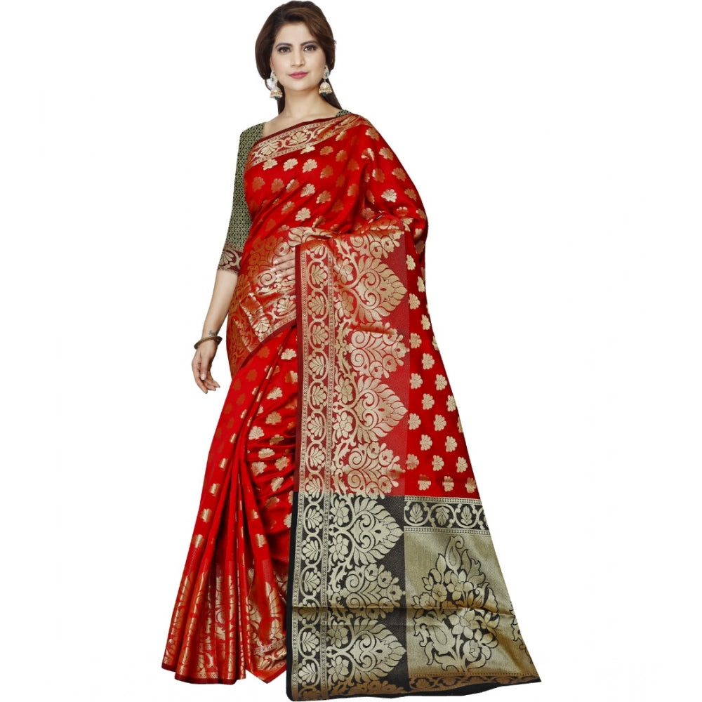Ranili Jacquard Woven Saree With Unstitched Blouse 5.5mtr