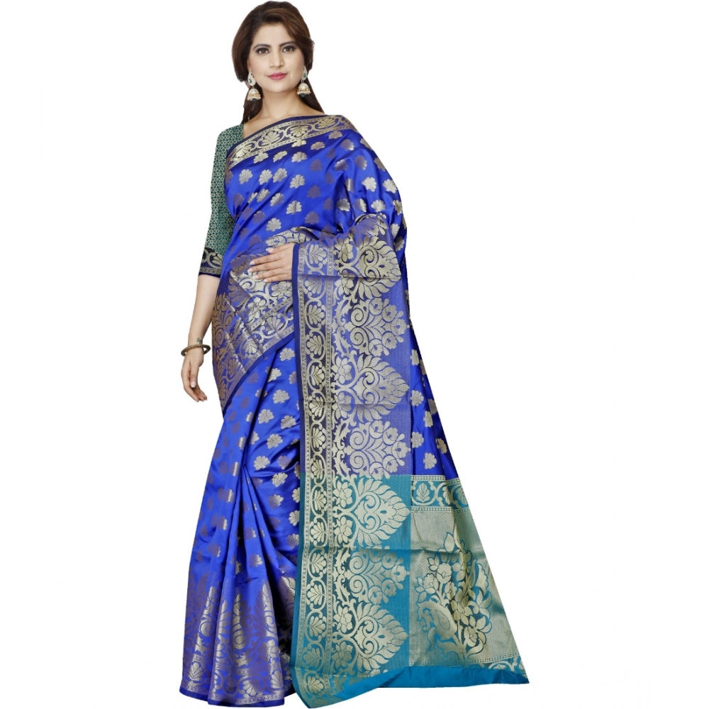 Ranili Jacquard Woven Saree With Unstitched Blouse 5.5mtr