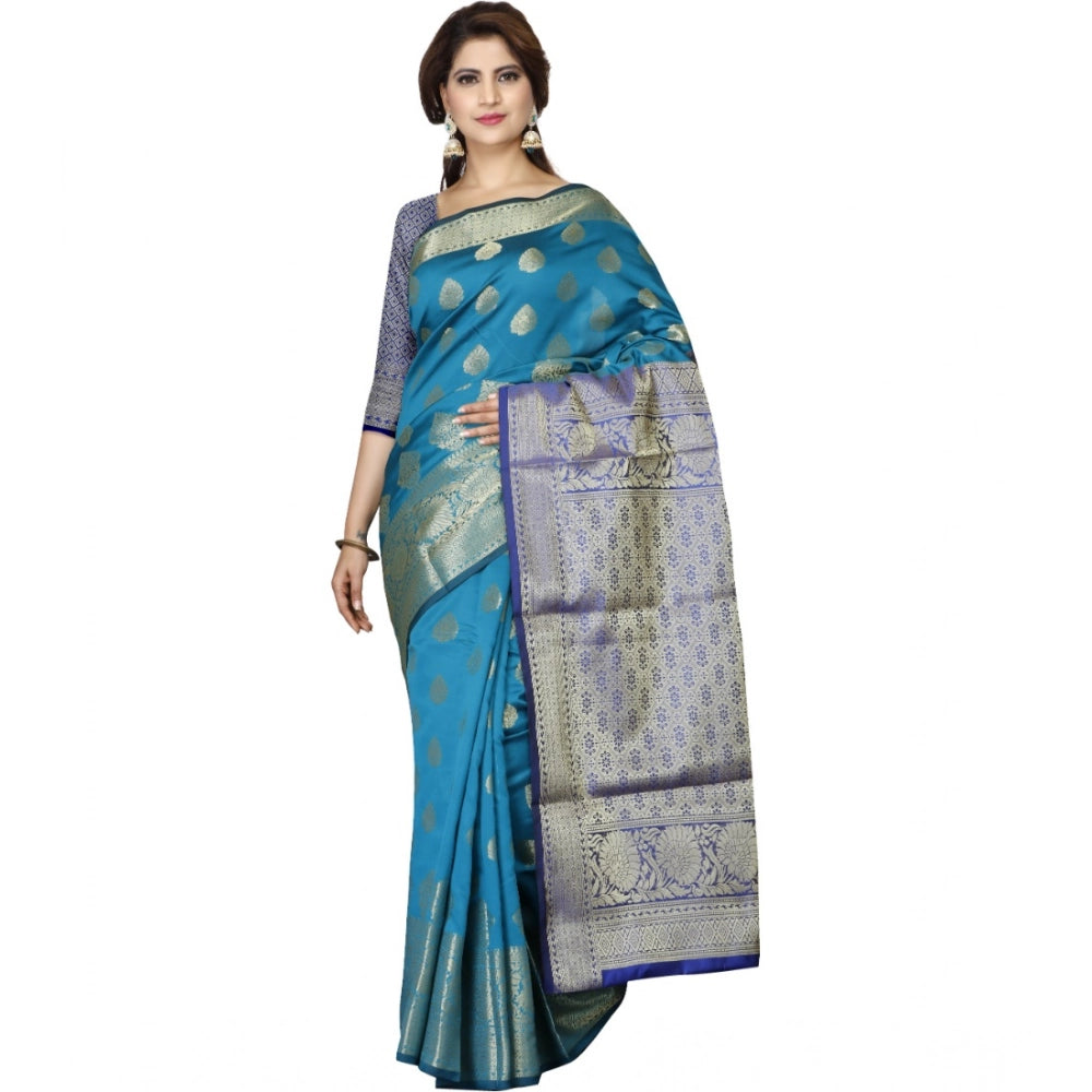 Ranili Jacquard Woven Saree With Unstitched Blouse 5.5mtr