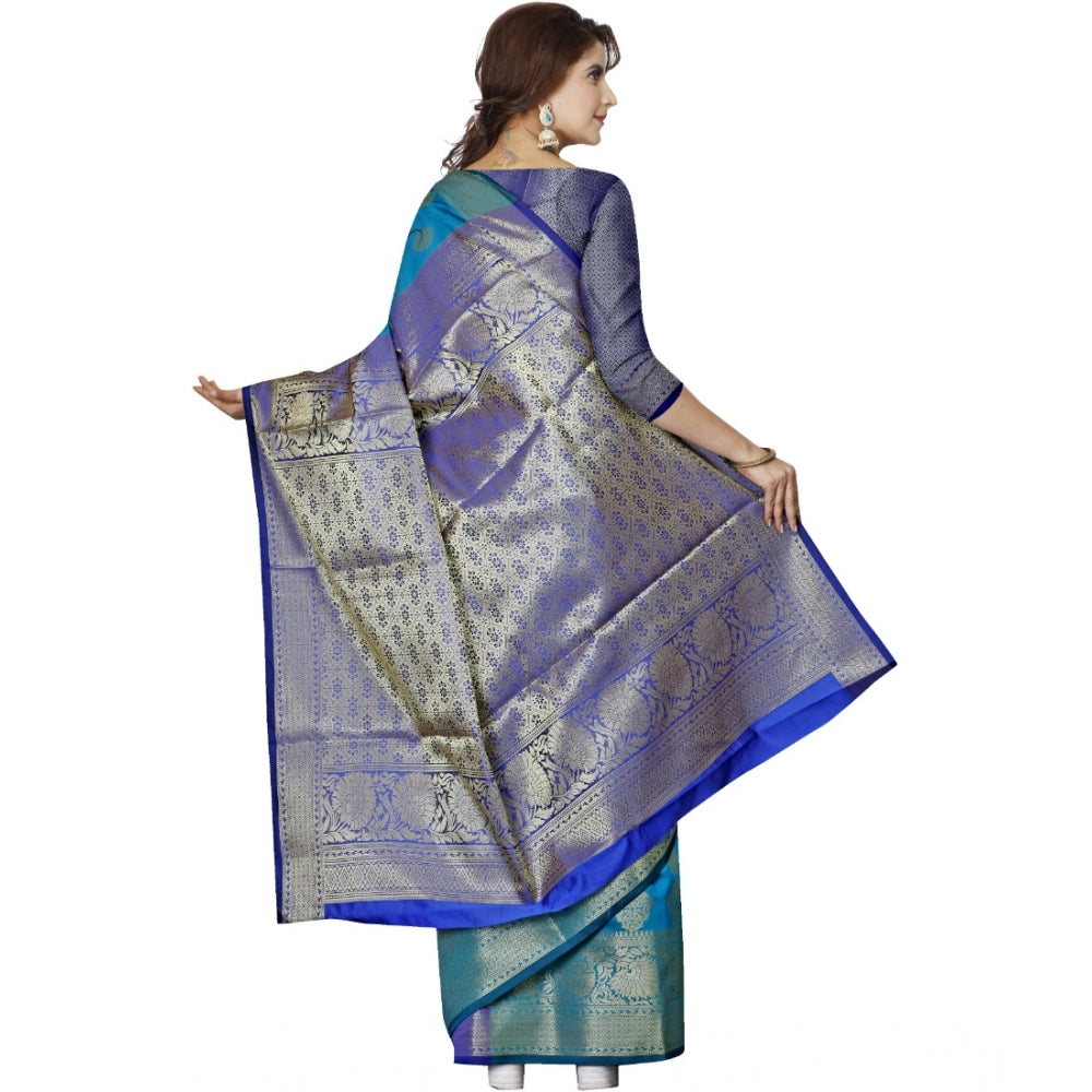 Ranili Jacquard Woven Saree With Unstitched Blouse 5.5mtr