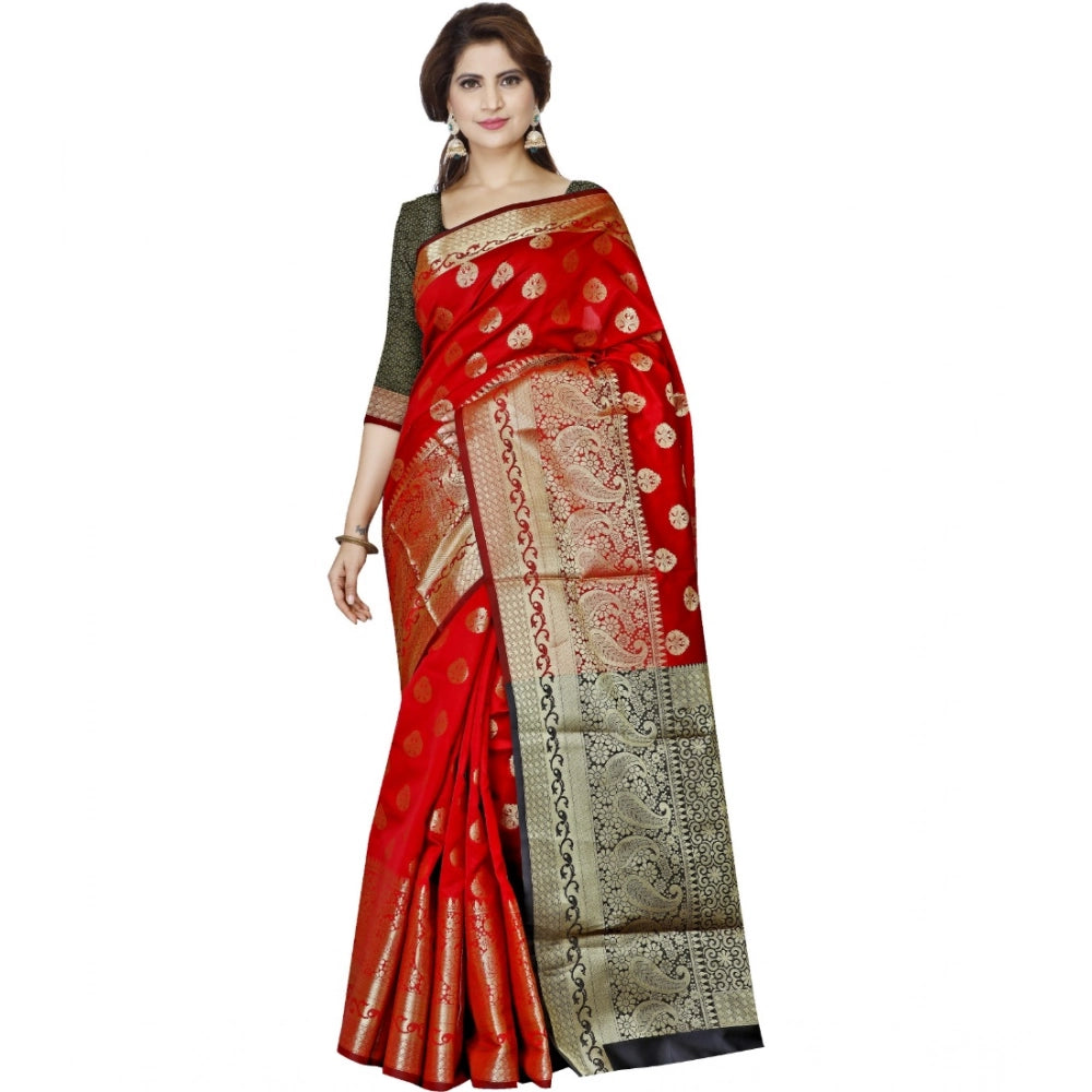 Ranili Jacquard Woven Saree With Unstitched Blouse 5.5mtr