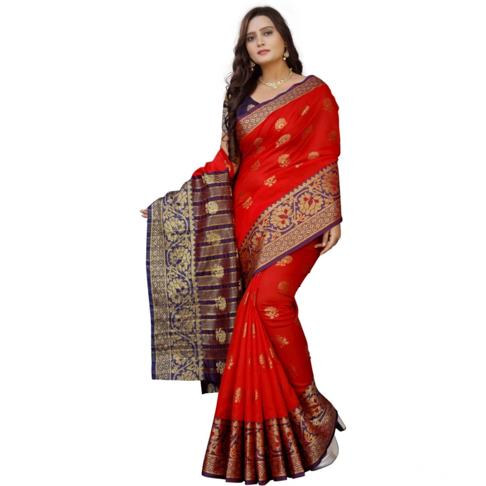 Ranili Silk Blend Woven Saree With Unstitched Blouse 5.5mtr