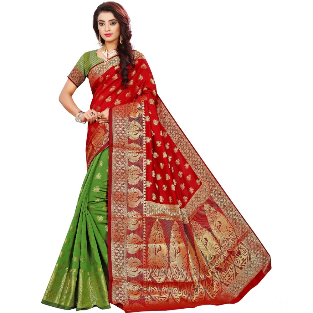 Ranili Jacquard Woven Saree With Unstitched Blouse 5.5mtr