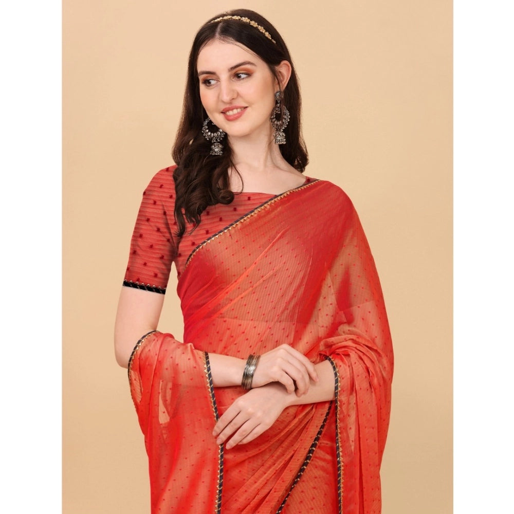 Ranili Silk Blend Embellished Saree With Unstitched Blouse 5.5mtr