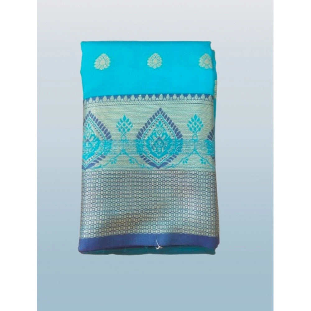Ranili Silk Blend Woven Saree With Unstitched Blouse 5.5mtr