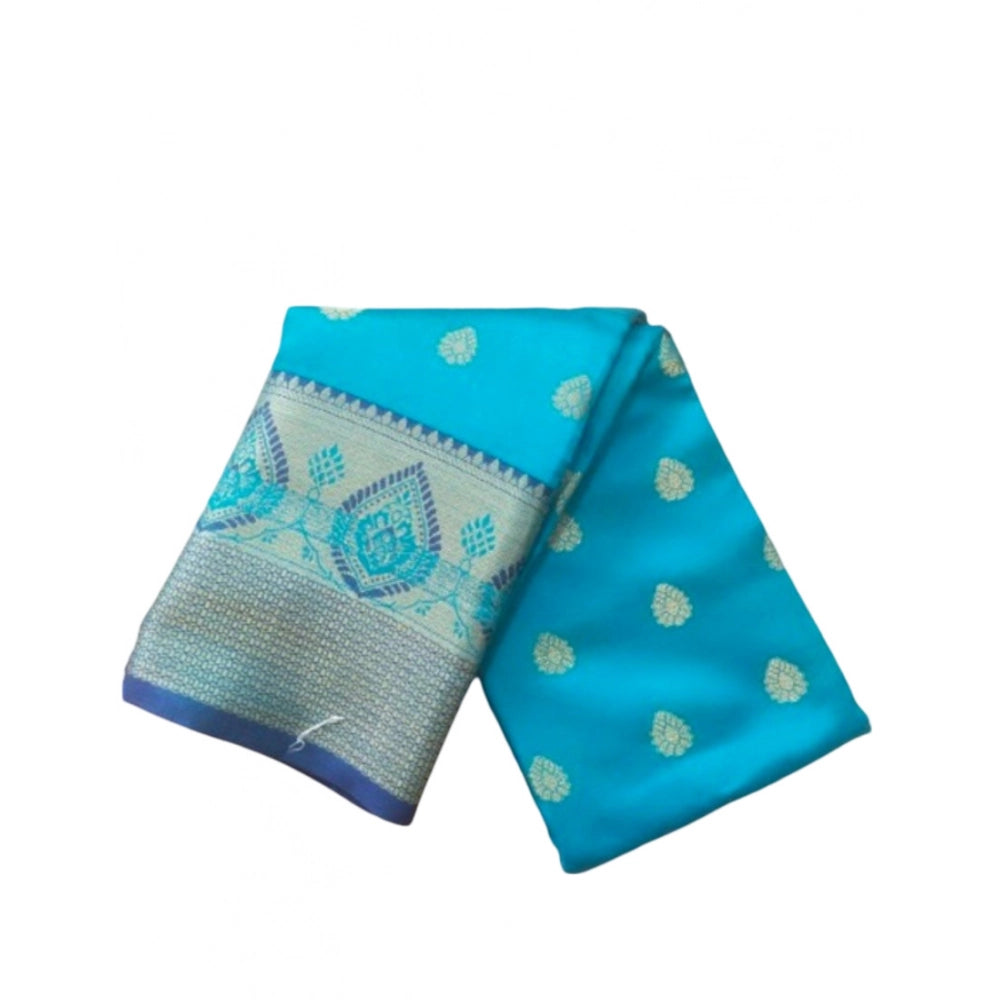 Ranili Silk Blend Woven Saree With Unstitched Blouse 5.5mtr