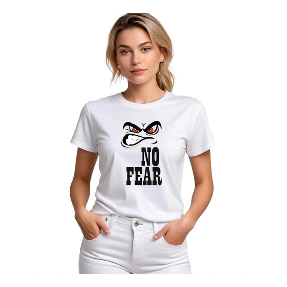 Ranili Polyester Solid Printed Round Neck Half Sleeve T-shirt