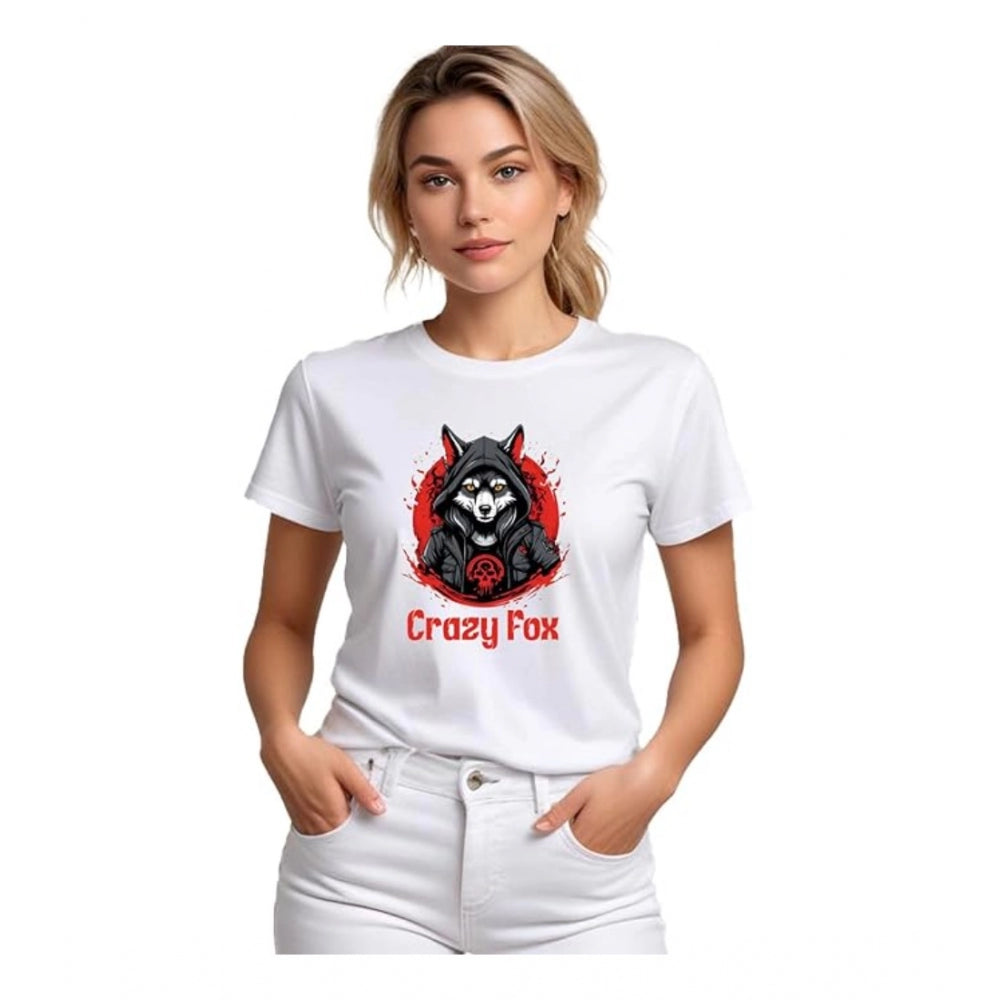 Ranili Polyester Solid Printed Round Neck Half Sleeve T-shirt