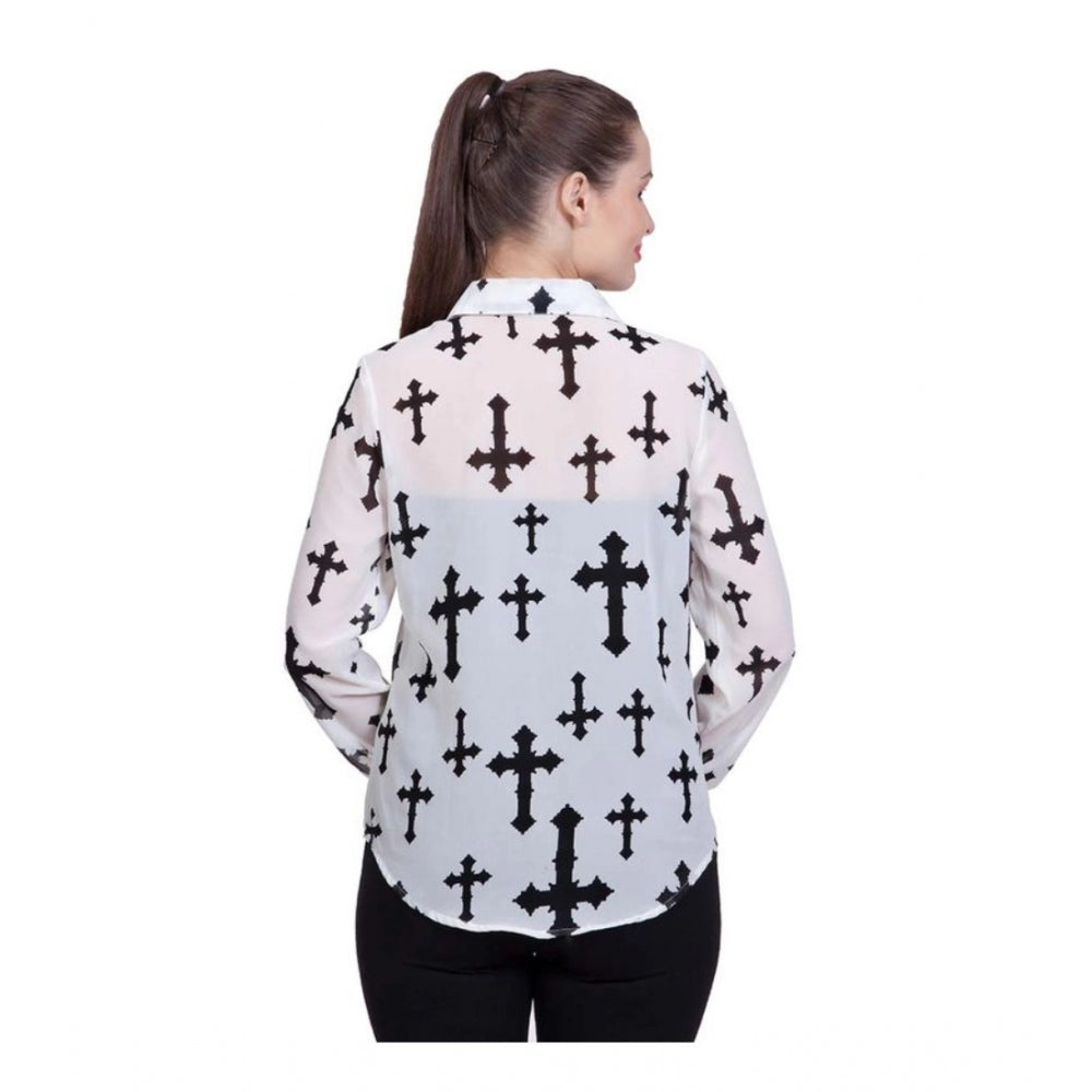 Ranili Polyester Printed Long Sleeves Standard Length Shirt
