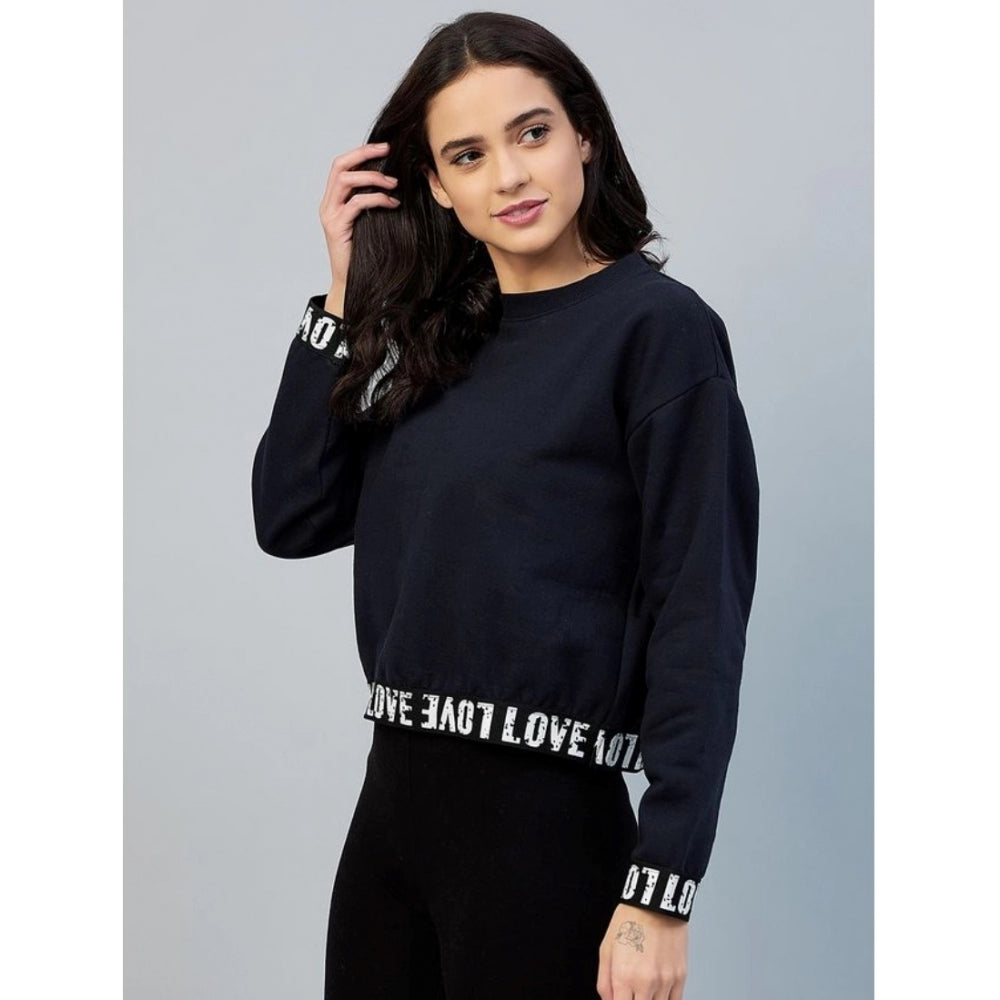 Ranili Fleece Solid Long Sleeves Sweatshirt