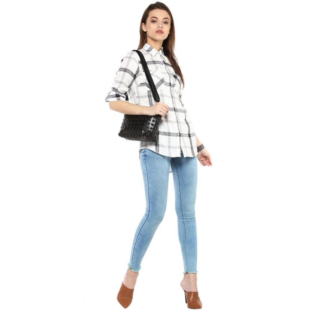 Ranili Rayon Checkered Long Sleeves Standard Length Shirt