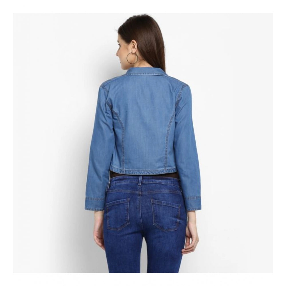 Ranili Denim Smocking 3-4th Sleeves Shrug
