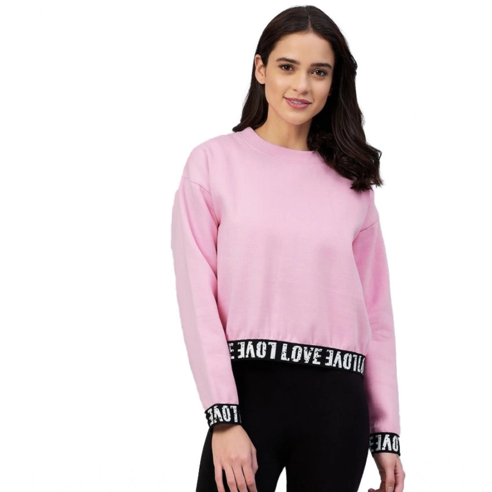 Ranili Fleece Solid Long Sleeves Sweatshirt