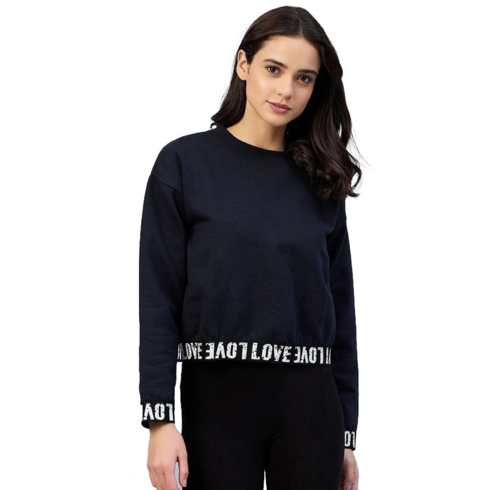 Ranili Fleece Solid Long Sleeves Sweatshirt