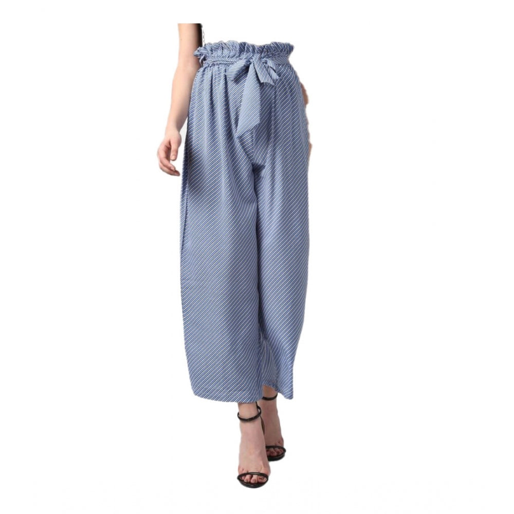 Ranili Polyester Striped Elasticated Trousers