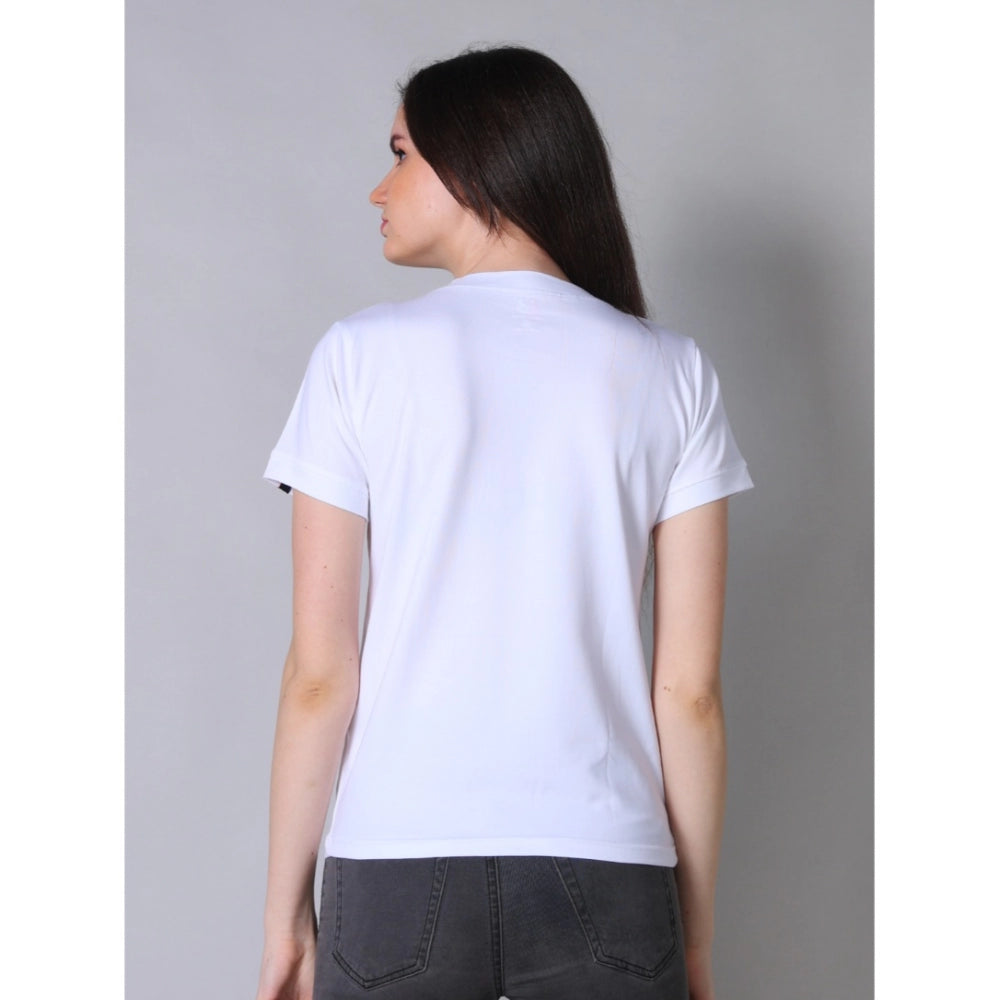 Ranili Cotton Blended Solid Round Neck Half Sleeve T-shirt